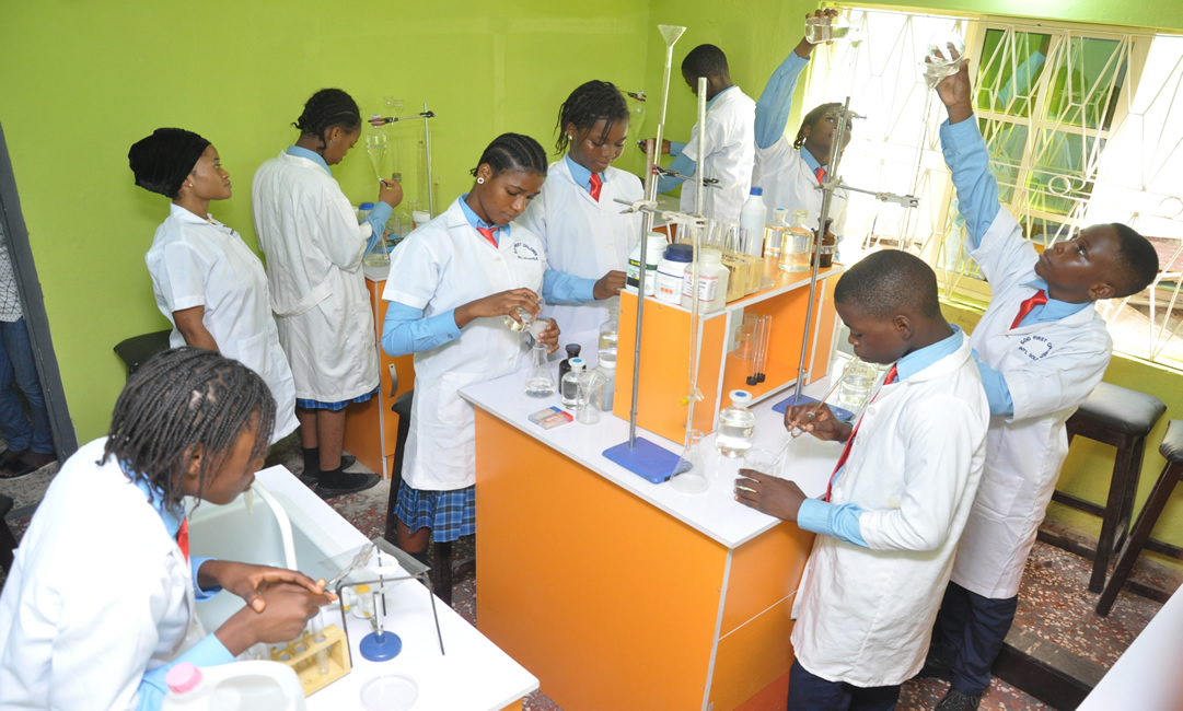 Science laboratory at ST Edward's